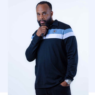 OR STRIPED QUARTER ZIP POLO