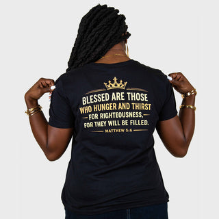 WOMENS HUNGRY GRAB A SCRIPT TEE