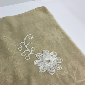 FLORAL PRINT VOILE SCARF