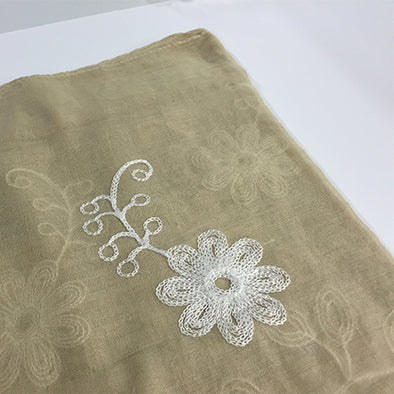 FLORAL PRINT VOILE SCARF