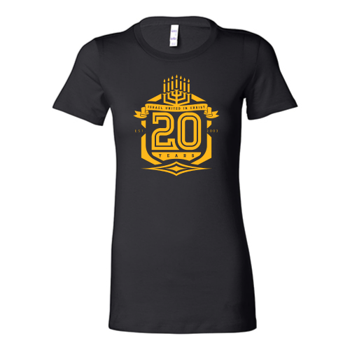 Women's Black IUIC 20TH ANNIVERSARY TEE