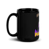 BENZION JUDAH - PURPLE PROBLEMS - BLACK GLOSSY MUG