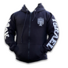 MEN'S ISRAEL EMBROIDED FRONT ZIPPER HOODED SWEATSHIRT