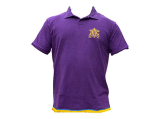 IUIC SHORT-SLEEVE FRINGED PURPLE POLO