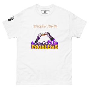 BENZION JUDAH - PURPLE PROBLEMS - T-SHIRT (WHITE)