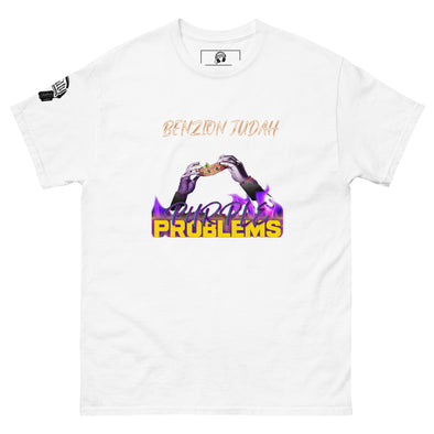 BENZION JUDAH - PURPLE PROBLEMS - T-SHIRT (WHITE)