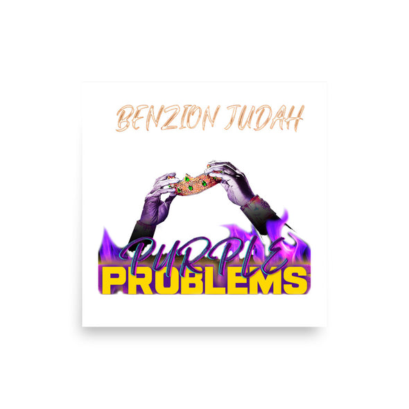 BENZION JUDAH - PURPLE PROBLEMS ALBUM - PHOTO POSTER