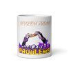 BENZION JUDAH - PURPLE PROBLEMS - WHITE GLOSSY MUG