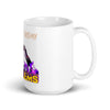 BENZION JUDAH - PURPLE PROBLEMS - WHITE GLOSSY MUG